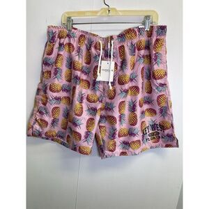Ingear Swim Men's Size: XL (40/42) Pink Pineapple Print Trunks Key West, Florida